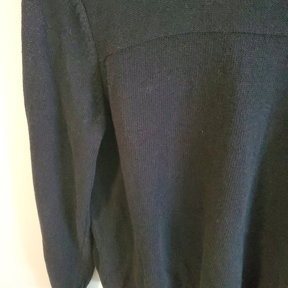 J Jill linen cotton blend knit black turtleneck size small long sleeve - Picture 4 of 9